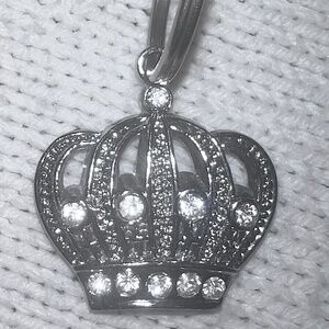 Silvertone & Rhinestone Keychain